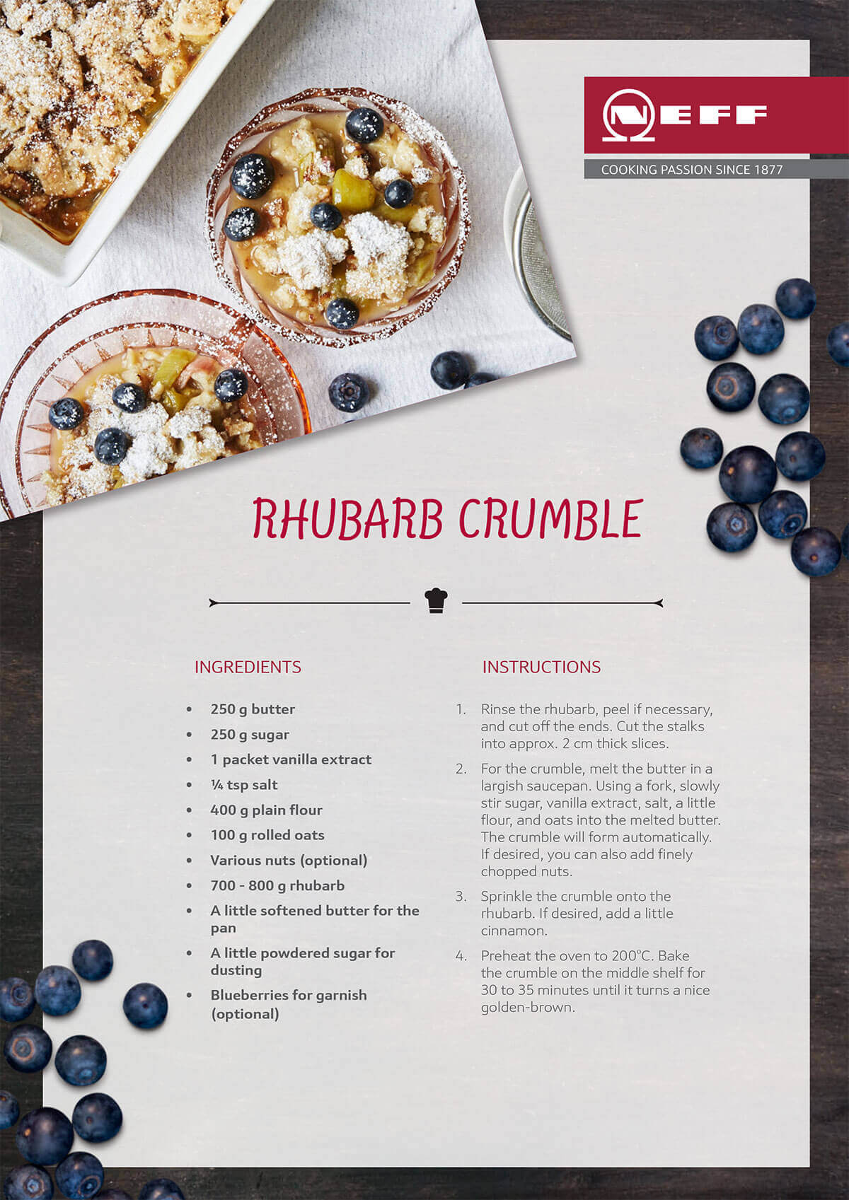Rhubarb-crumble