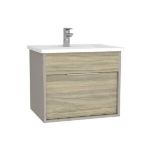 Vitra Integra Washbasin Unit, 60cm, With 1 Drawer, With Vanity Basin